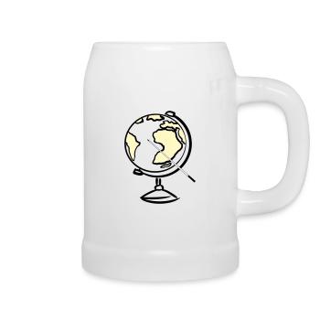Globe. Geography. Teacher - Beer Mug - white - Right