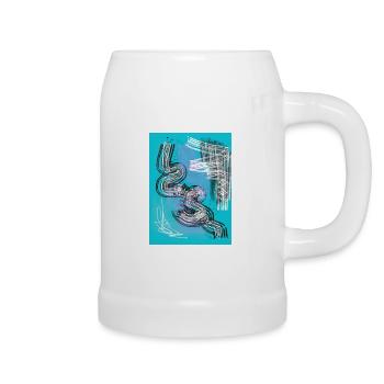 Crazy Seventies Retro Love - Beer Mug - white - Right