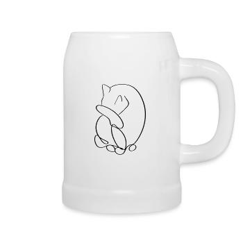Cat - Beer Mug - white - Right
