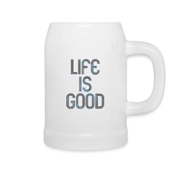 live is good - Bierkrug - Weiß - Rechts
