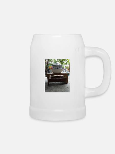Kunst - Bierkrug - Weiß