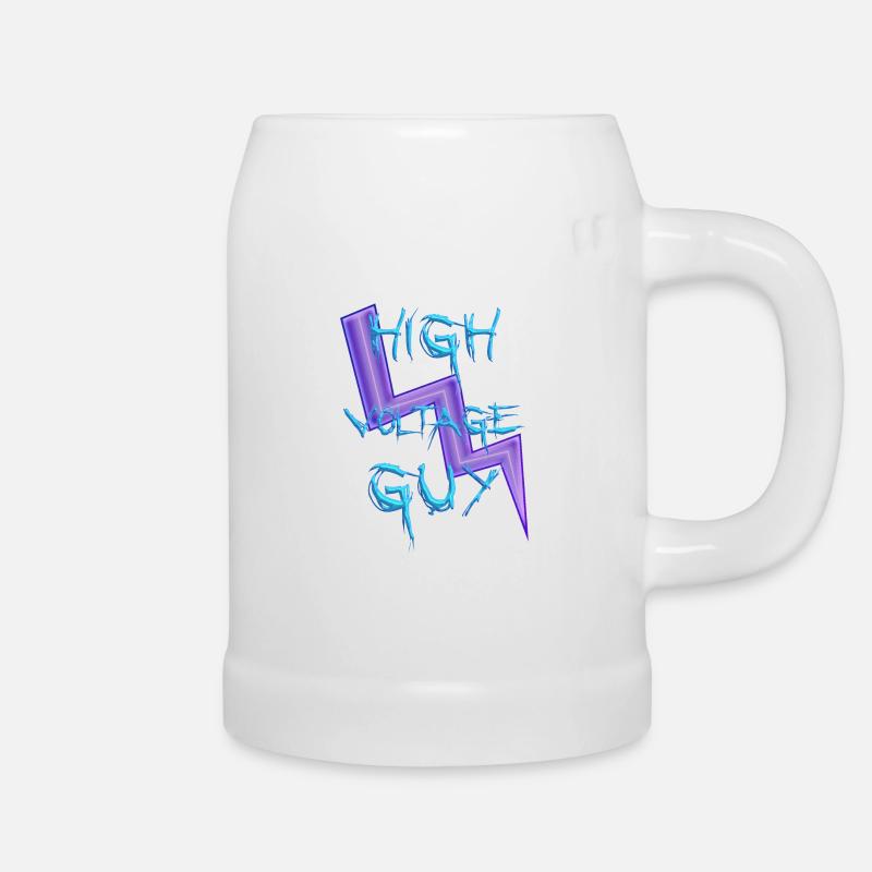 High Voltage Boy - Beer Mug - white