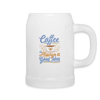 Kaffee-Enthusiast - Bierkrug - Weiß - Rechts