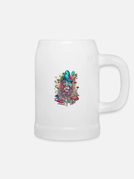Trippy Schamane - Bierkrug - Weiß