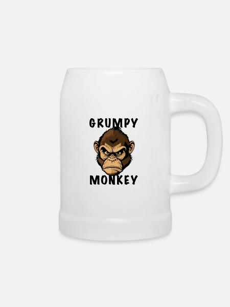 GRUMPY MONKEY - Bierkrug - Weiß