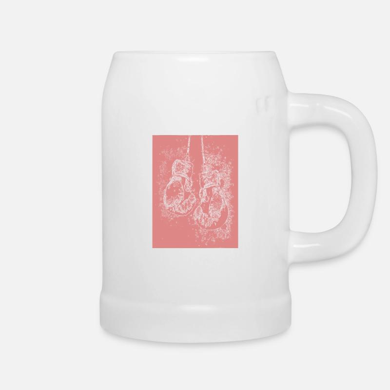 Boxhandschuhe - Bierkrug - Weiß