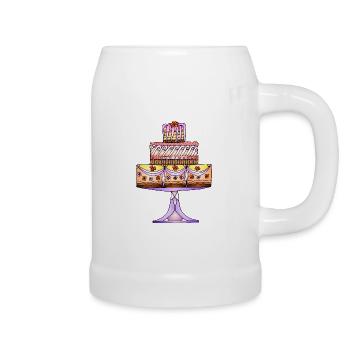 Kuchen - Bierkrug - Weiß - Rechts