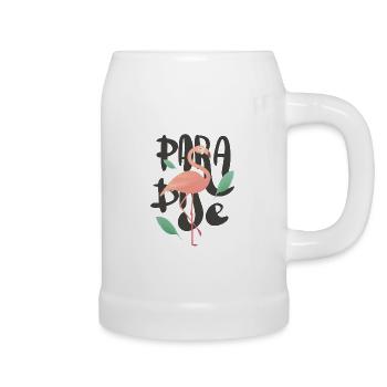 Flamingo - Bierkrug - Weiß - Rechts
