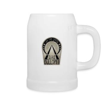 I am the OMEGA to your ALPHA bullshit! - Beer Mug - white - Right