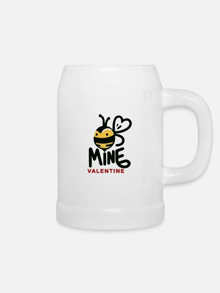 Bee-Loved Valentine - Bierkrug - Weiß