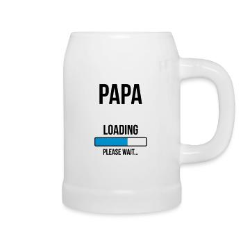 Zukünftiger Papa - personalisiert werden - Bierkrug - Weiß - Rechts