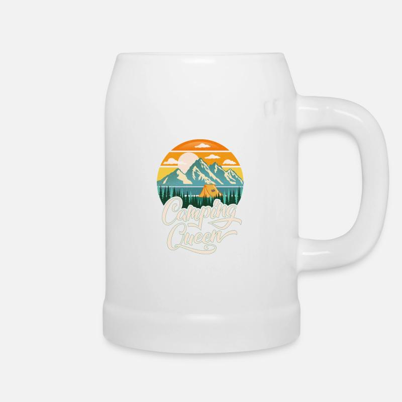 Camping - Chope en céramique - blanc