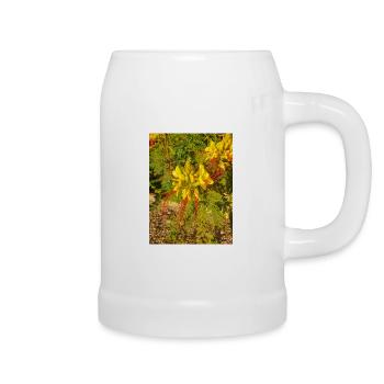 bird of paradise (in german Paradiesvogelbaum) - Beer Mug - white - Right