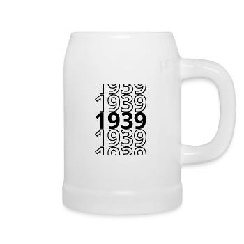 1939 1939 1939 - Chope en céramique - blanc - Droite