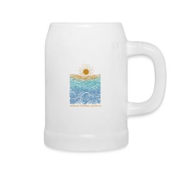 Always chasing sunsets - Beer Mug - white - Right