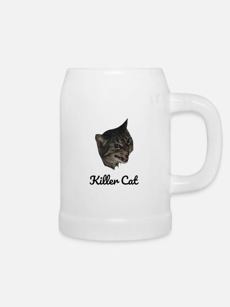 Killer Cat - Bierkrug - Weiß