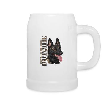Dutchie - Holländischer Schäferhund - Bierkrug - Weiß - Rechts