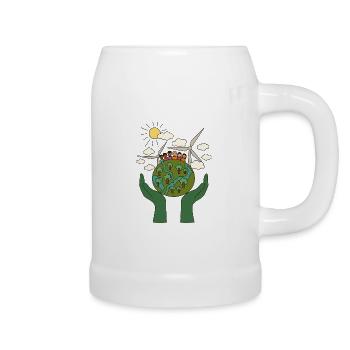 Green Energy in the Community - Beer Mug - white - Right