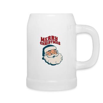 Merry Christmas Santa Design - Bierkrug - Weiß - Rechts