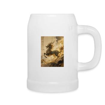 Jade Dawn: Qilin – Heiliges Omen - Bierkrug - Weiß - Rechts
