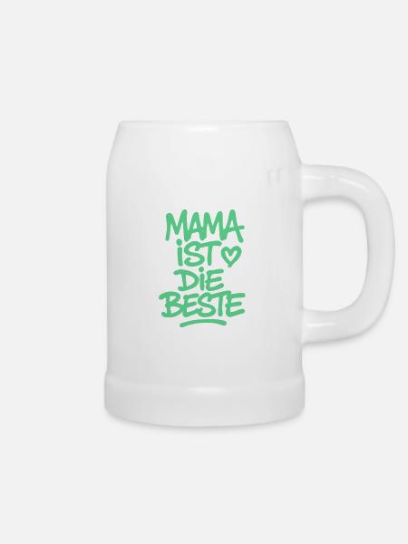 Mama ist die Beste - Bierkrug - Weiß
