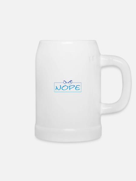 Nope - Bierkrug - Weiß