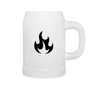 Feuer - Bierkrug - Weiß - Rechts