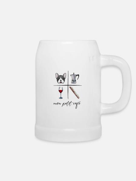 mon petit café - Bierkrug - Weiß
