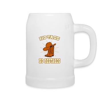 Linedance No tags no restards - Beer Mug - white - Right