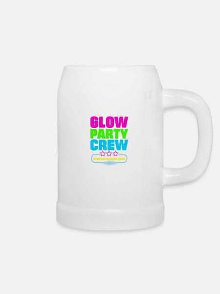 Glow Party Crew - Bierkrug - Weiß