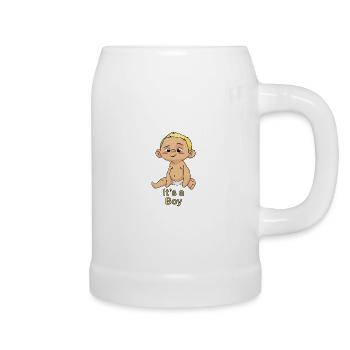 Es ist ein Junge Baby - Bierkrug - Weiß - Rechts