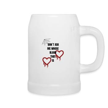 T- Shirt ´`Dont ask me whose T-shirt that is`` - Bierkrug - Weiß - Rechts