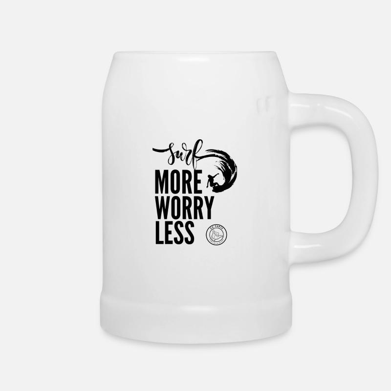 SURF MORE - Beer Mug - white