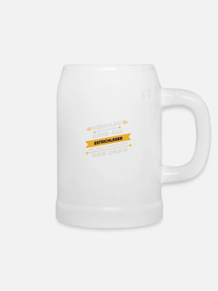 Estrichleger Beruf Geschenk - Bierkrug - Weiß