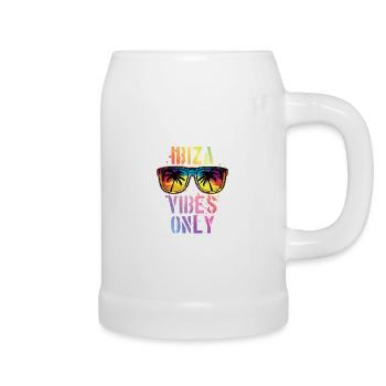 Ibiza Vibes Saying - Beer Mug - white - Right