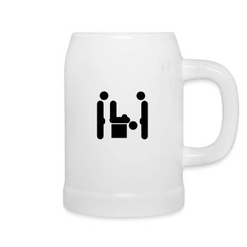 sex - Bierkrug - Weiß - Rechts