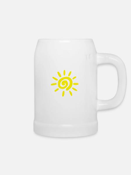 sun summer simple - Bierkrug - Weiß