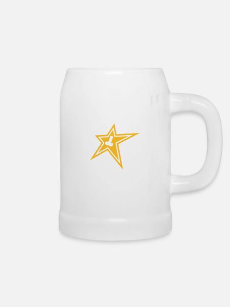 star_pimmel - Bierkrug - Weiß
