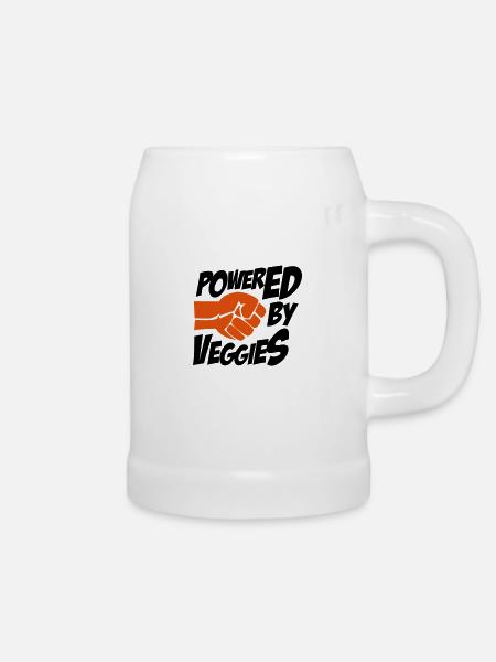 powered by veggies - Bierkrug - Weiß