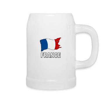 france drapeau 04 - Chope en céramique - blanc - Droite