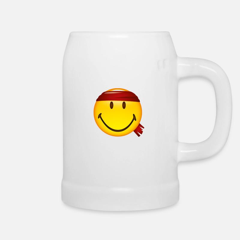 Smiley Glossy Fighter - Chope en céramique - blanc