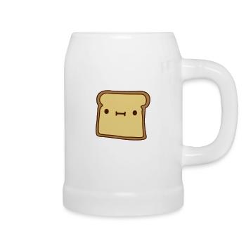 toast brot scheibe - Bierkrug - Weiß - Rechts
