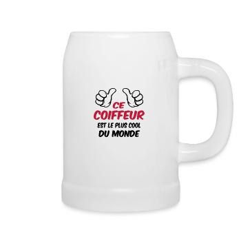 Coiffeur / Coiffeuse / Cheveux / Humour / Geeg / - Beer Mug - white - Right
