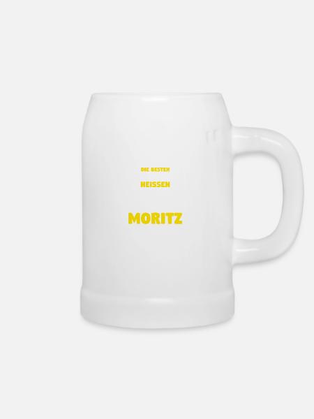 Moritz - Die Besten Fußballer heißen Moritz - Bierkrug - Weiß