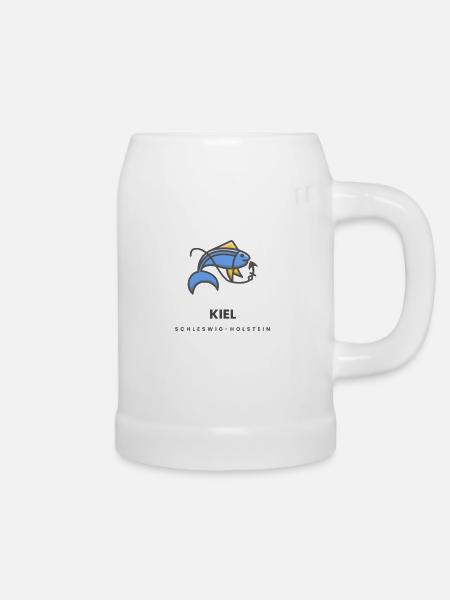 Kiel Schleswig Holstein - Bierkrug - Weiß