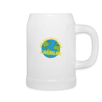 Ich bin einer von 8 000 000 000 Acht Milliarden - Bierkrug - Weiß - Rechts