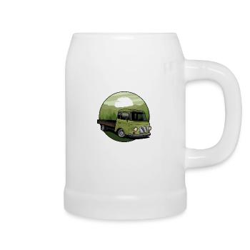 Voiture classique allemande // Illustration // Barkas - Chope en céramique - blanc - Droite