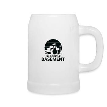 Batterie, Tambour, Musique, Instrument - Chope en céramique - blanc - Droite