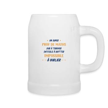 Un super prof de maths - Chope en céramique - blanc - Droite