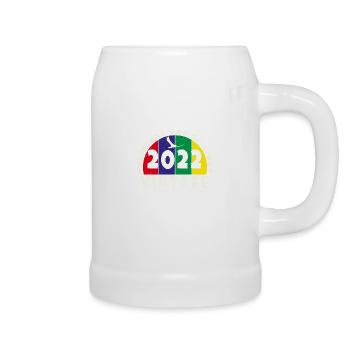 Jahrgang 2022 Retro - Bursdag - Bierkrug - Weiß - Rechts